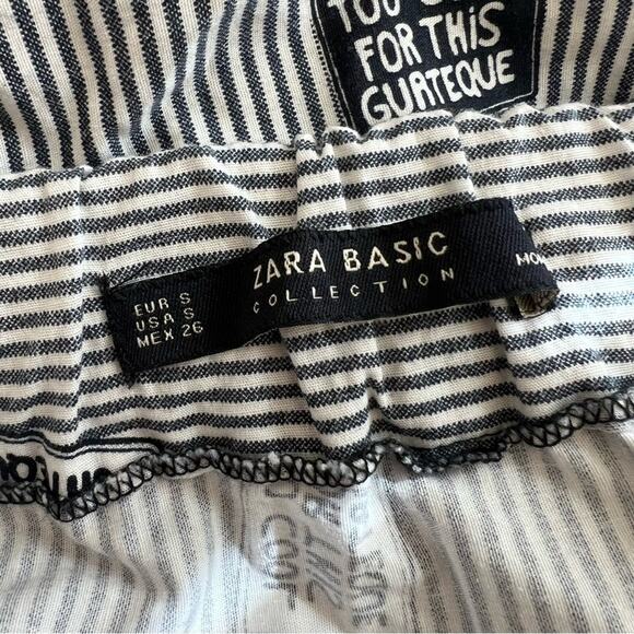 Zara Too Cool For This Guateque pinstripe skirt midi blue white - Picture 5 of 5